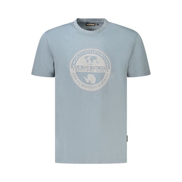 Napapijri Grigio Organic Cotton Men Men's T-Shirt